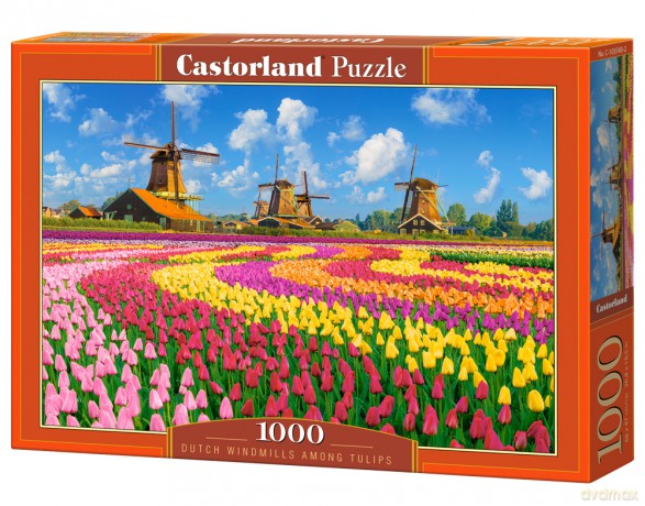CASTORLAND 1000 el. Dutch Windmills Among Tulips [PUZZLE]