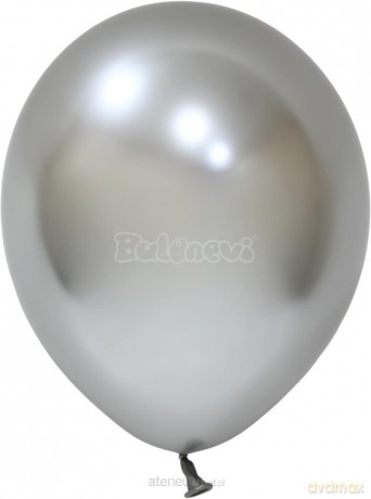 Balony lateksowe Chrome srebrne 25 cm 50szt
