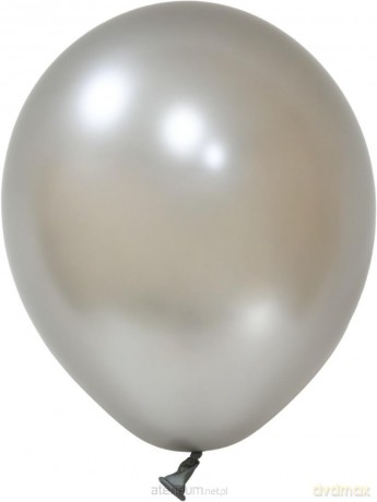 Balony lateksowe Metallic srebrne 25 cm 100szt