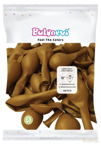 Balony lateksowe Metallic złote 25 cm 100szt