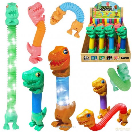 Dinozaur rurka pop tube ze światłem [FIGURKA]