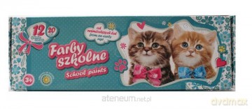 Farby szkolne Kotki 12kol 20ml