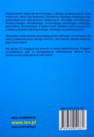 Słownik medyczny polsko- łaciński, łacińsko- poskil + definicje [KSIĄŻKA]+[CD]