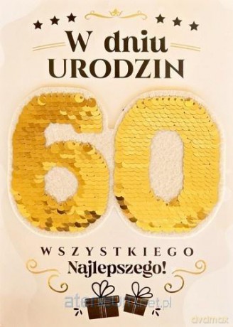 Karnet Urodziny 60 Cekiny