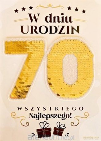 Karnet Urodziny 70 Cekiny
