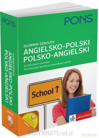 Słownik szkolny angielsko- polski, polsko- angielski PONS [KSIĄŻKA]