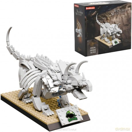 Klocki szkielet dinozaur triceratops 356 el.