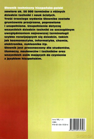 Słownik techniczny hiszpańsko- polski [KSIĄŻKA]