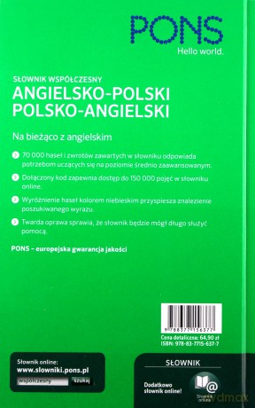 Słownik współczesny angielsko- polski i polsko- angielski PONS [KSIĄŻKA]