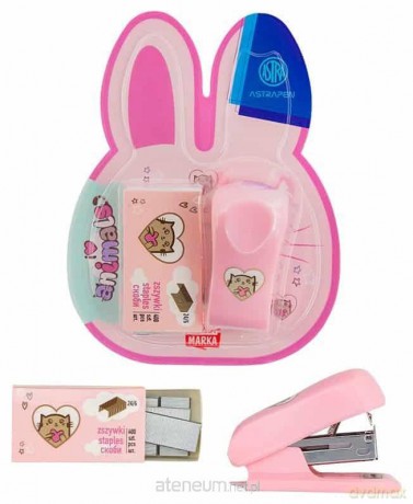 Mini zszywacz Króliczek + zszywki