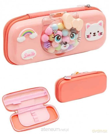 Piórnik piankowy 3D Kitty Pink