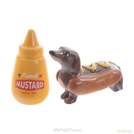 Solniczka i pieprzniczka - Jamnik hot-dog