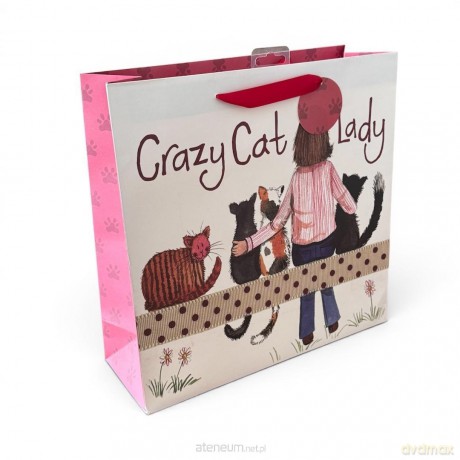 Torebka prezentowa duża - Crazy Cat Lady Kociara