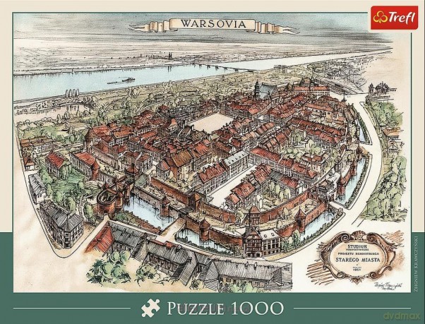TREFL 1000 el. Warszawa Stare Miasto 1951 [PUZZLE]