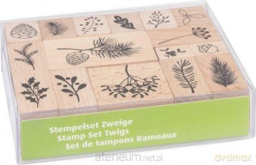 Zestaw stempli 15szt Gałązki