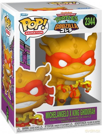 Godzilla x Turtles POP! Animation Vinyl Figure Michelangelo X Ghidorah 9 cm [FIGURKA]