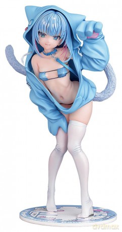 Virtual illustrator Kanzarin PVC Figure 1/6 kanzarin-chan: Cat-Eared Hoodie Ver. 26 cm [FIGURKA]