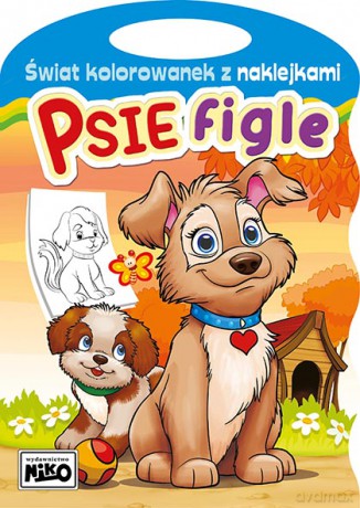 Psie figle. Świat kolorowanek z naklejkami - Artur Rajch [KSIĄŻKA]