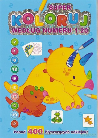 Super koloruj wg numeru 1-20 [KSIĄŻKA]