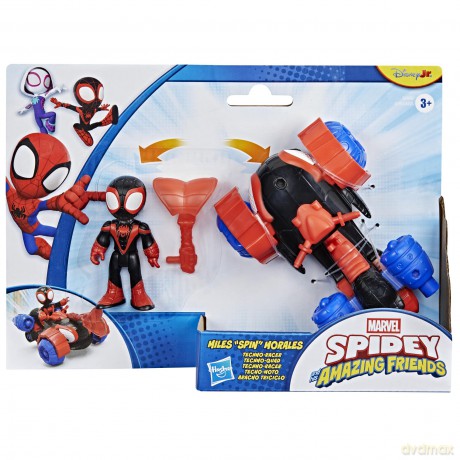 Hasbro Disney Jr Marvel: Spidey And His Amazing Friends - Miles 'Spin' Morales Techno Racer Vehicle (G2460)