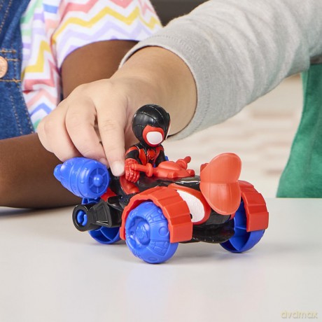 Hasbro Disney Jr Marvel: Spidey And His Amazing Friends - Miles 'Spin' Morales Techno Racer Vehicle (G2460)