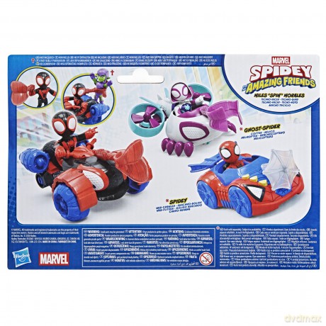 Hasbro Disney Jr Marvel: Spidey And His Amazing Friends - Miles 'Spin' Morales Techno Racer Vehicle (G2460)