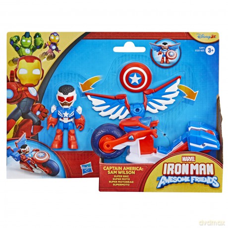 Hasbro Marvel: Iron Man And His Awesome Friends - Captain America:Sam Wilson Super Bike Vehicle (G2691)