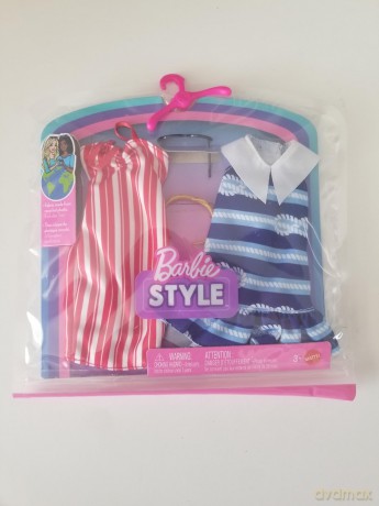 Mattel Barbie: Fashions - Pack Of 2 (4 Designs) Cdu - Barbie Style Fashions (JJN94)