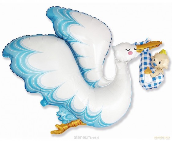 Balon foliowy FX Bocian Baby Boy, pakowany 60cm