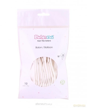 Balony lateksowe Pastel białe 45cm 10szt