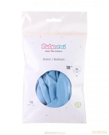 Balony lateksowe Pastel niebieskie 45cm 10szt