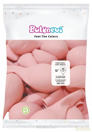 Balony lateksowe Pastel różowe 30cm 100szt