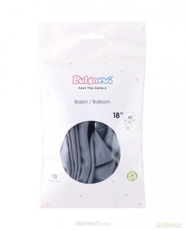 Balony lateksowe Pastel szare 45cm 10szt