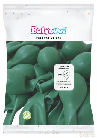 Balony lateksowe Pastel zielone 30cm 100szt