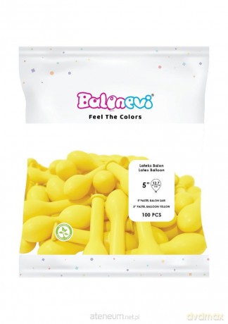 Balony lateksowe Pastel żółte 12cm 100szt