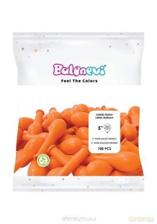 Balony lateksowe Pastelowe pomarańcz 12cm 100szt