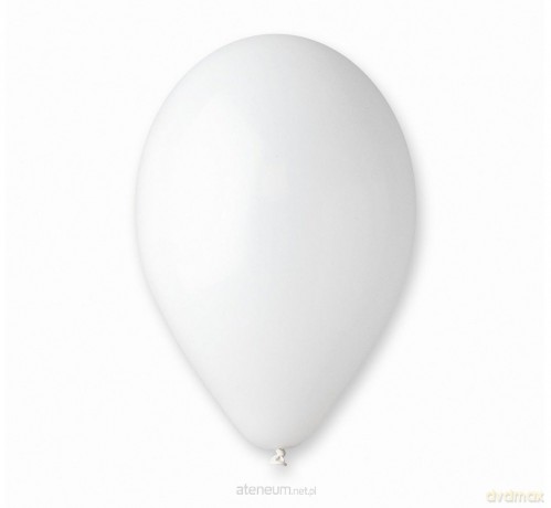 Balony pastel białe 21cm 100szt