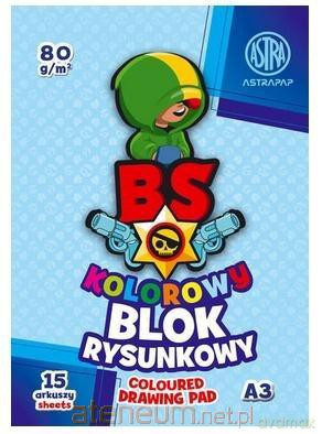 Blok kolorowy barwiony A3/15k 80g (10szt)