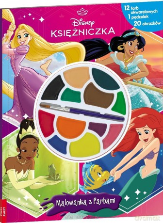 Disney Księżniczka. Malowanka z farbami [KSIĄŻKA]