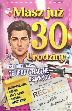 Karnet Urodziny 30