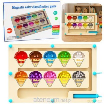 Labirynt magnetyczny drewniany sorter kolorów