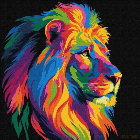 Malowanie po numerach - Jasny lew 30x30cm