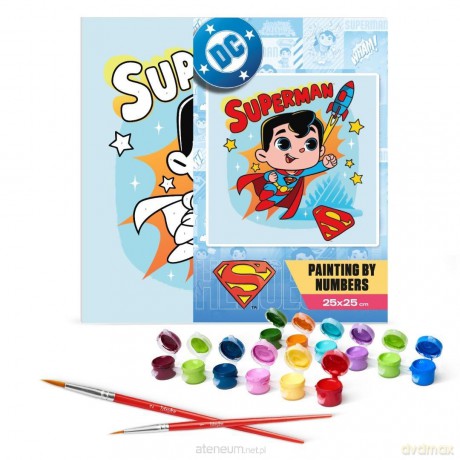 Malowanie po numerach - Superman 25x25cm