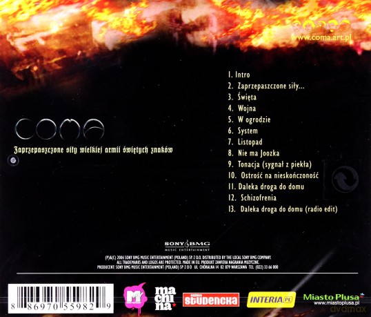 Coma: Zaprzepaszczone siły wielkiej armii świętych znaków [CD]