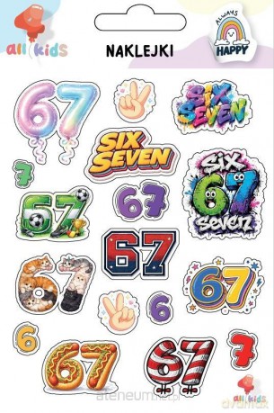 Naklejki dla dzieci six seven 67