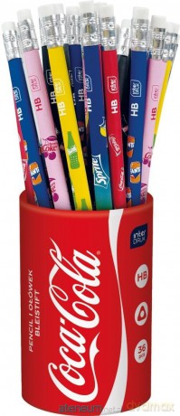 Ołówek z gumką Coca-Cola mix (36szt)