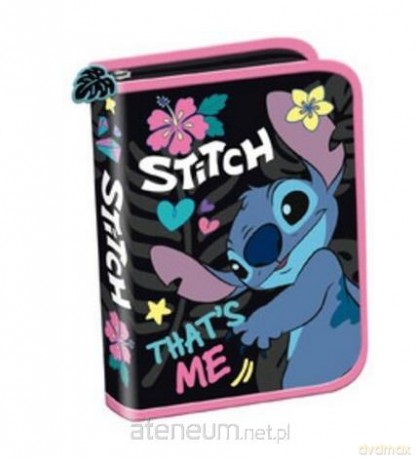 Piórnik dwuklapkowy bez wyposażenia Stitch