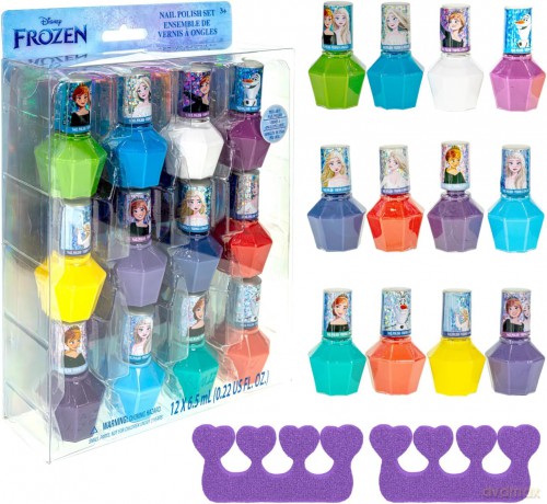 Frozen 2 lakiery do paznokci nietoksyczne Peel Off dla dziewczynek 12 sztuk