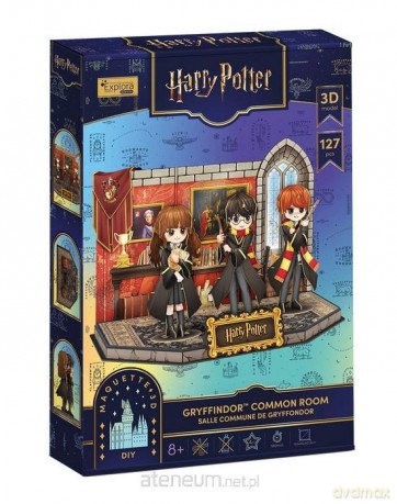 Puzzle 3D Harry Potter pokój wspólny Gryffindoru [PUZZLE]