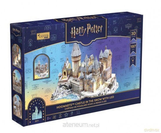 Puzzle 3D Harry Potter zamek Hogwart LED [PUZZLE]